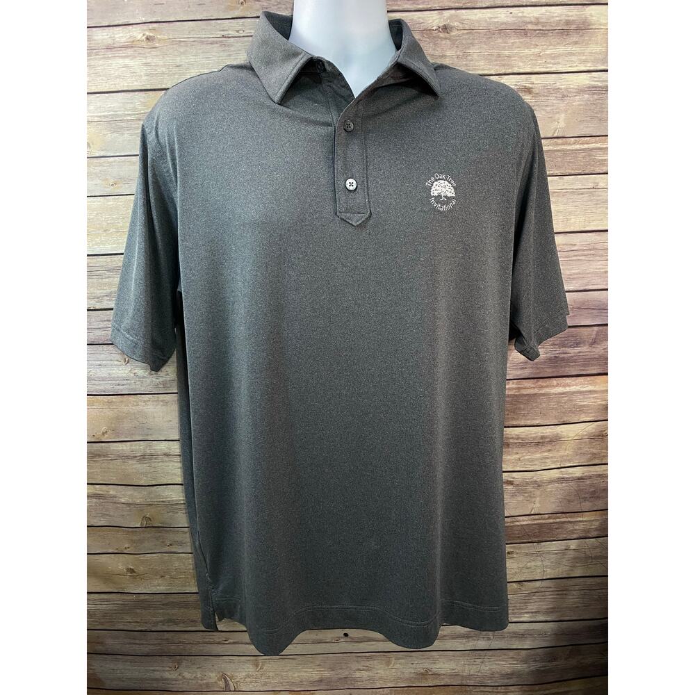 Men's Footjoy Short Sleeve Oak Tree National Polo Shirt Size L Polyester Blend